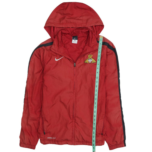 Nike Men’s Red Windbreaker Jacket S Hooded Storm-FIT DRFC Embroidered Logo