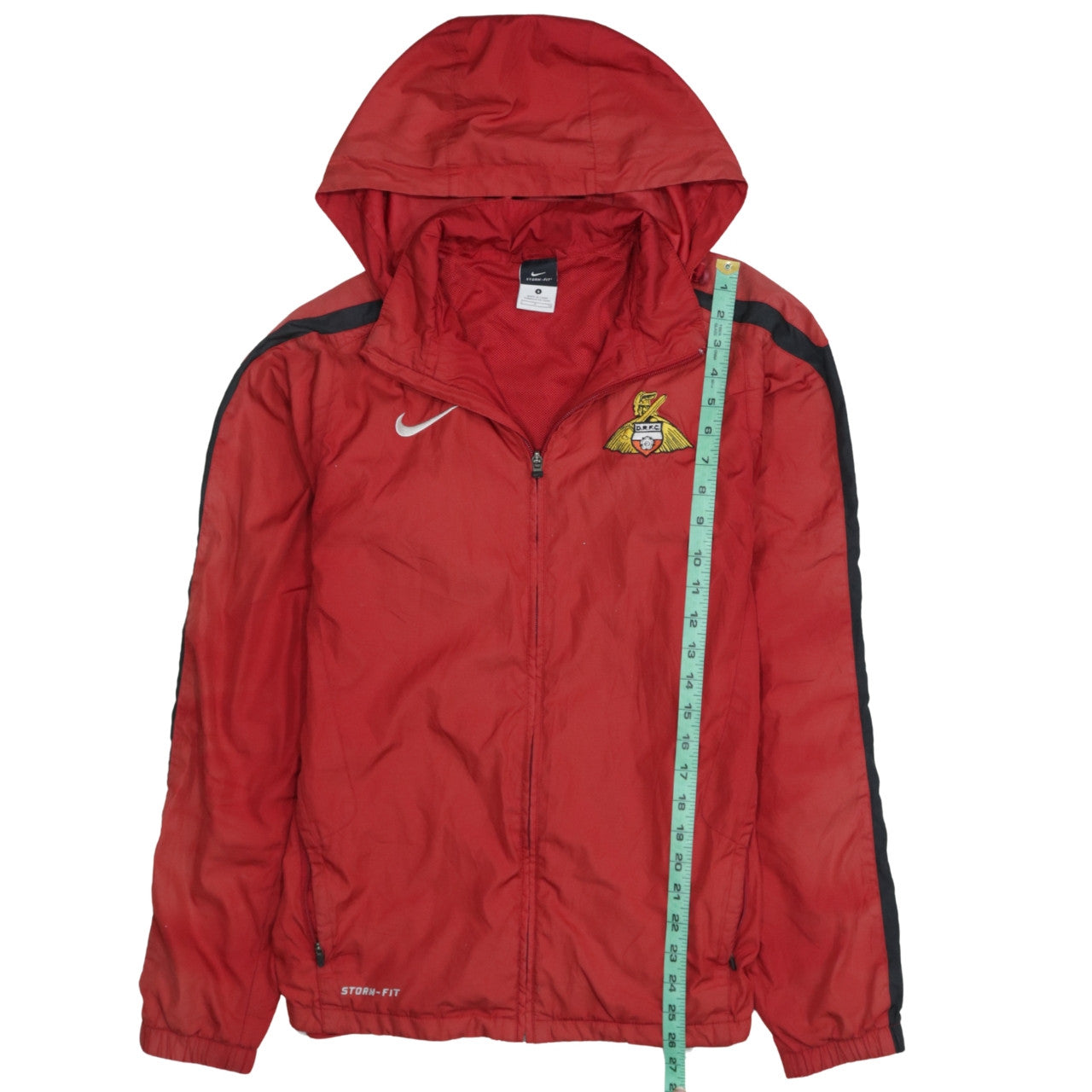Nike Men’s Red Windbreaker Jacket S Hooded Storm-FIT DRFC Embroidered Logo