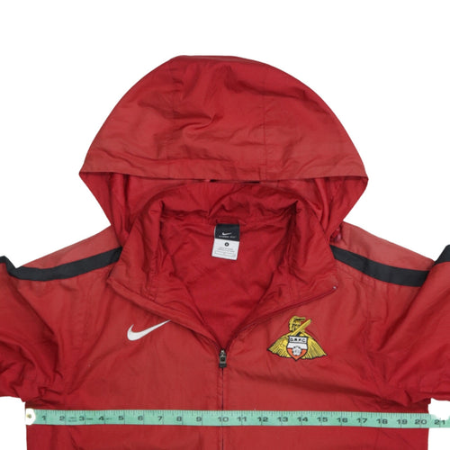 Nike Men’s Red Windbreaker Jacket S Hooded Storm-FIT DRFC Embroidered Logo