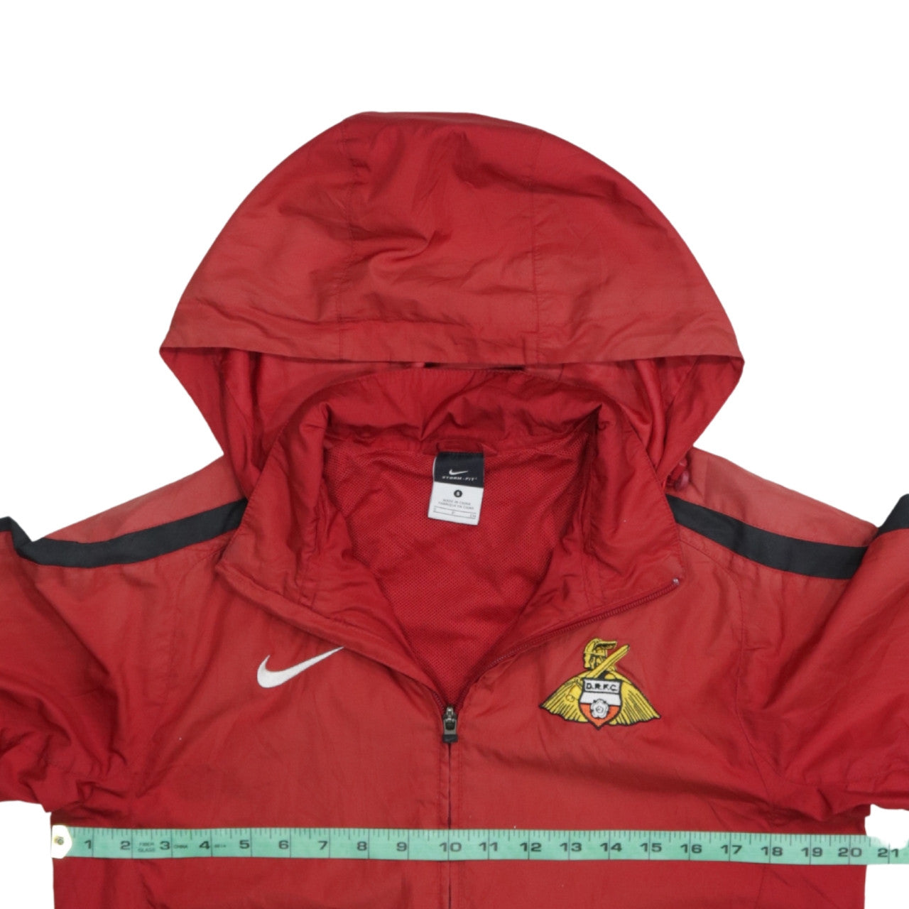 Nike Men’s Red Windbreaker Jacket S Hooded Storm-FIT DRFC Embroidered Logo