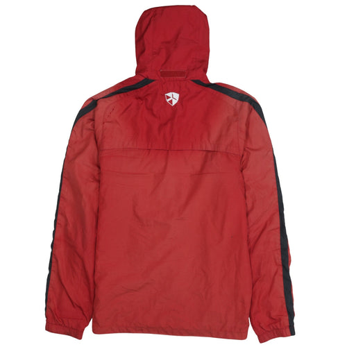 Nike Men’s Red Windbreaker Jacket S Hooded Storm-FIT DRFC Embroidered Logo