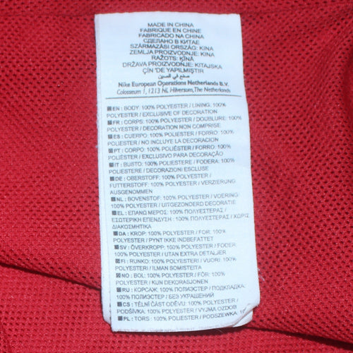 Nike Men’s Red Windbreaker Jacket S Hooded Storm-FIT DRFC Embroidered Logo
