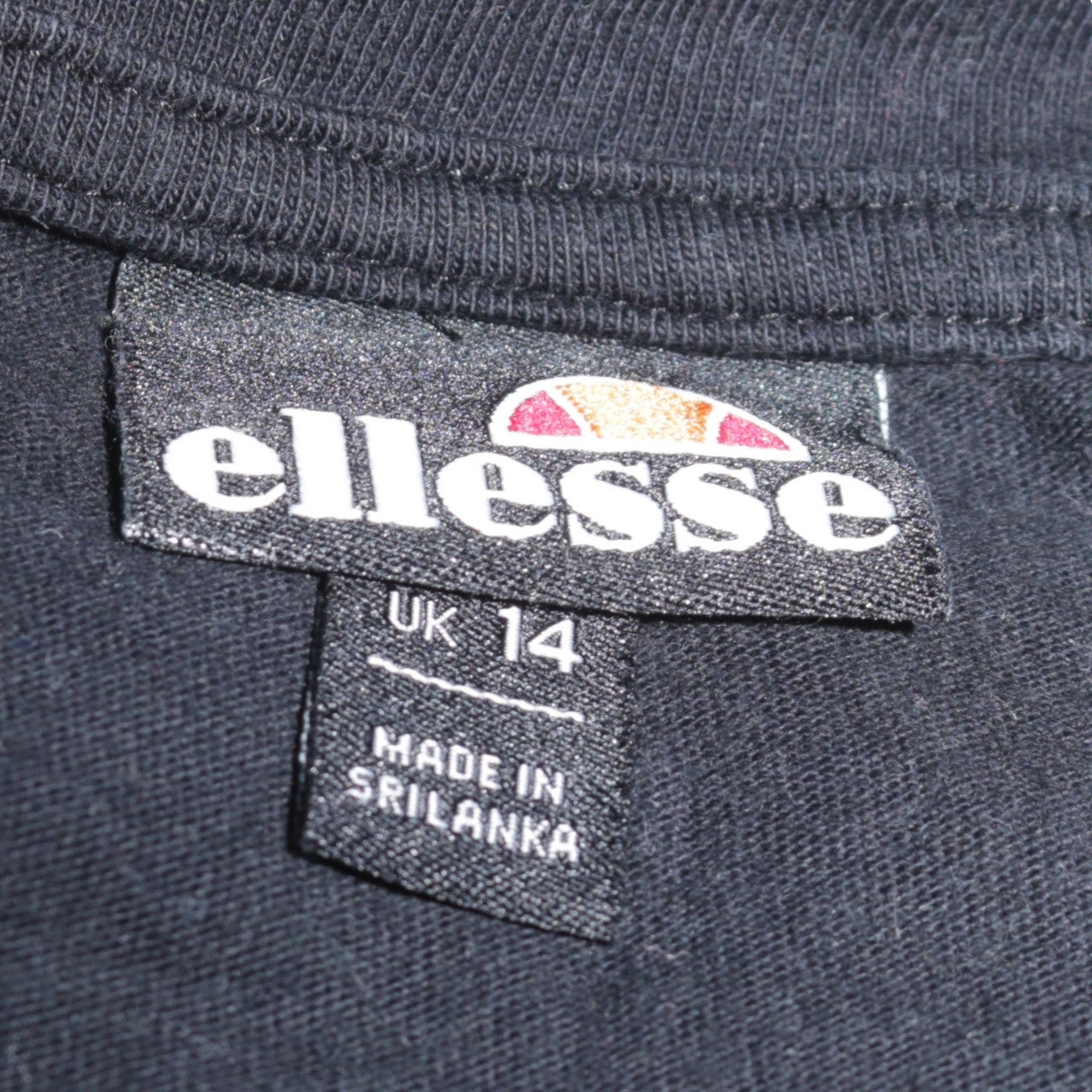 Ellesse Women's Black Cotton Short Sleeve T-Shirt UK 14
