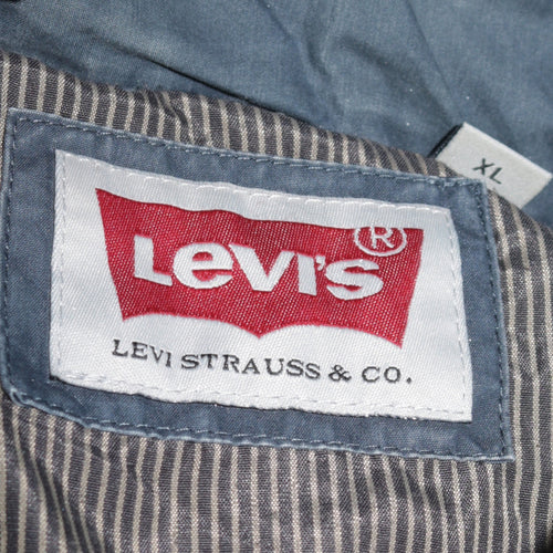Levi's Men's Blue XL Hooded Cotton Nylon Casual Jacket
