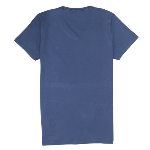 Tommy Hilfiger Men's Blue Slim Fit V-Neck Cotton T-Shirt Size S