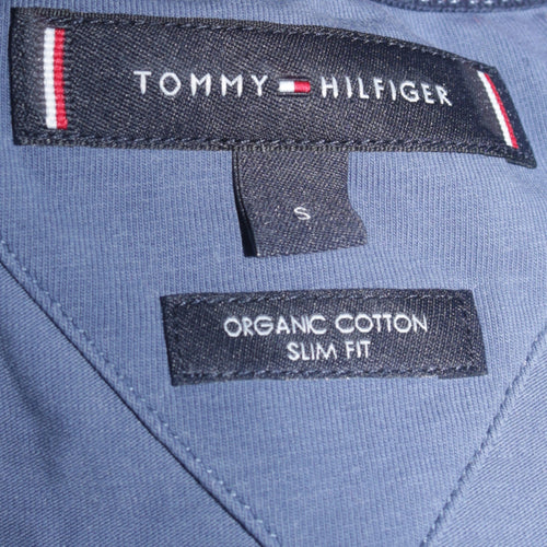 Tommy Hilfiger Men's Blue Slim Fit V-Neck Cotton T-Shirt Size S