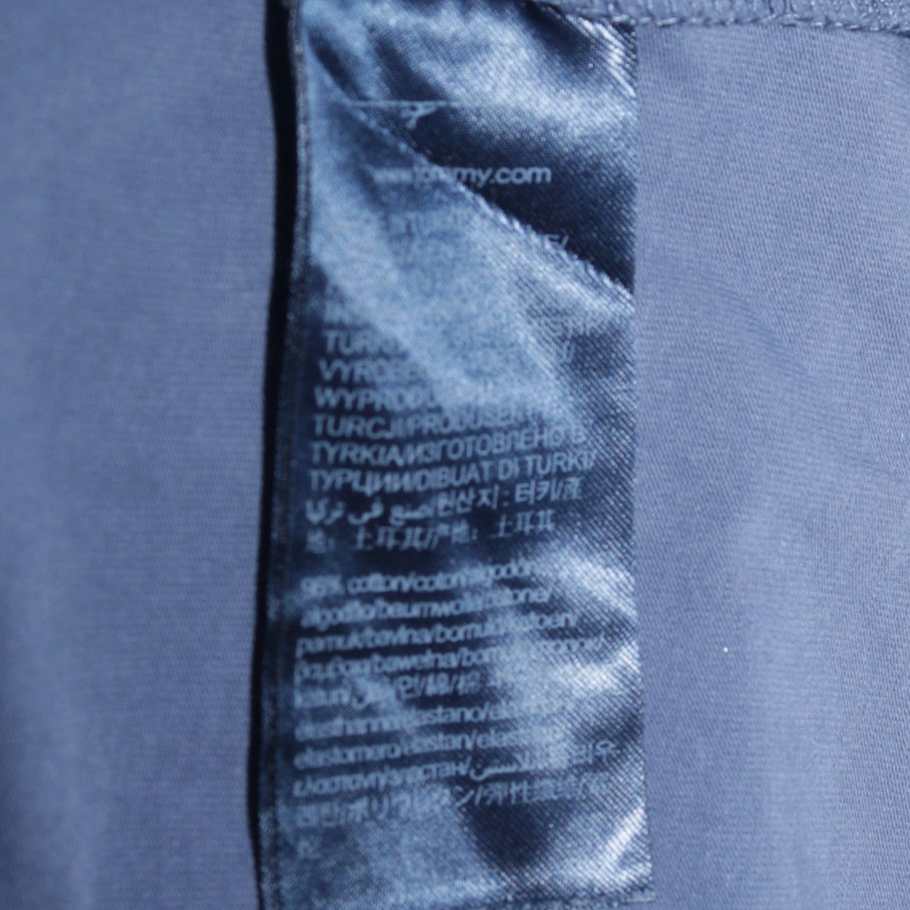 Tommy Hilfiger Men's Blue Slim Fit V-Neck Cotton T-Shirt Size S
