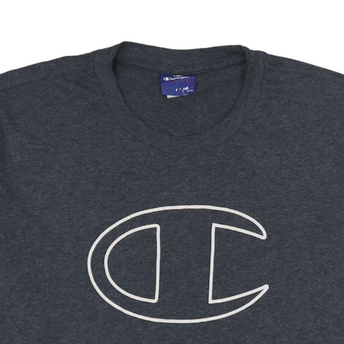 Champion Men Grey M Short Sleeve Crew Neck Sports T-Shirt