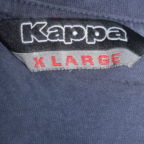 Kappa Mens Navy Blue XL Short Sleeve Crew Neck Cotton T-Shirt