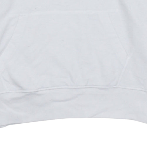 Levi's Men White Pullover Hoodie M Logo Graphic Fleece Sweatshirt