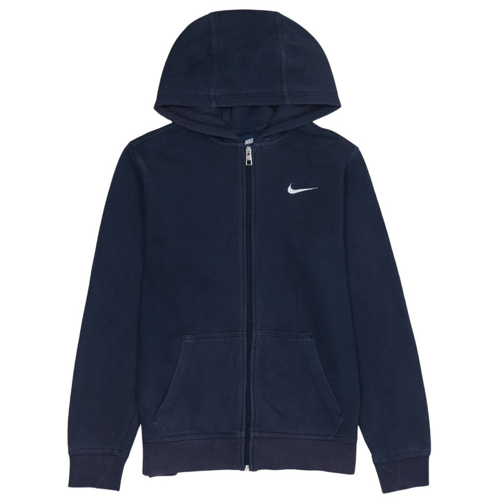 Nike Boys Blue Full Zip Hoodie 13-15 Years Fleece Hooded Sweatshirt