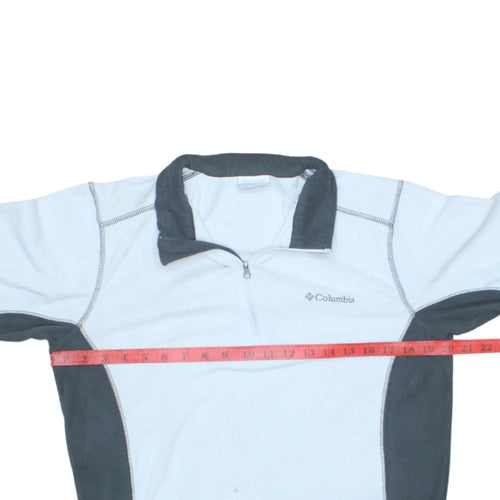 Columbia Men's Blue 1/4 Zip Fleece Sweatshirt Size S Outdoor Top