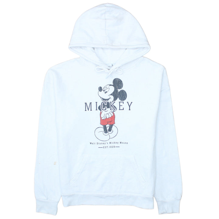 Disney Primark Womens White XS Pullover Hoodie Mickey Mouse Graphic