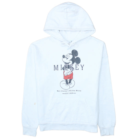 Disney Primark Womens White XS Pullover Hoodie Mickey Mouse Graphic