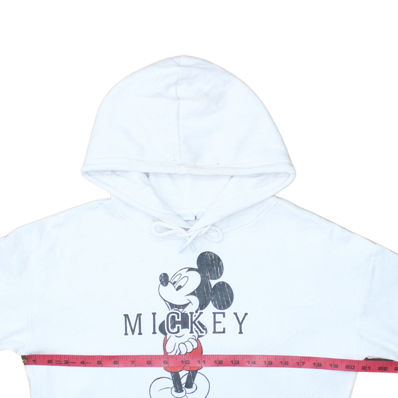 Disney Primark Womens White XS Pullover Hoodie Mickey Mouse Graphic