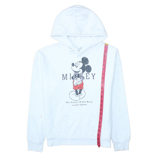 Disney Primark Womens White XS Pullover Hoodie Mickey Mouse Graphic