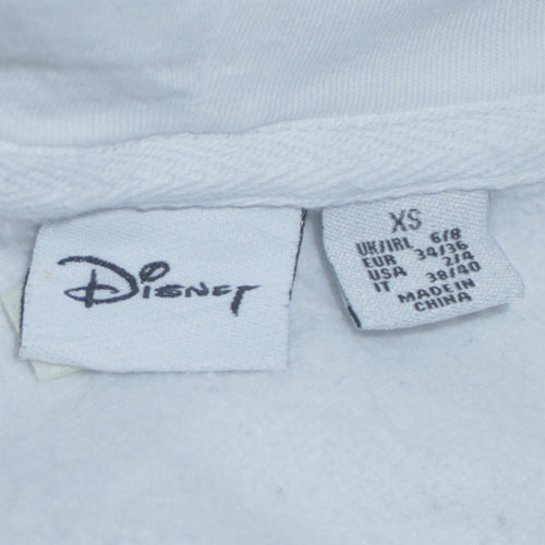 Disney Primark Womens White XS Pullover Hoodie Mickey Mouse Graphic