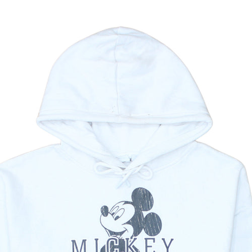 Disney Primark Womens White XS Pullover Hoodie Mickey Mouse Graphic