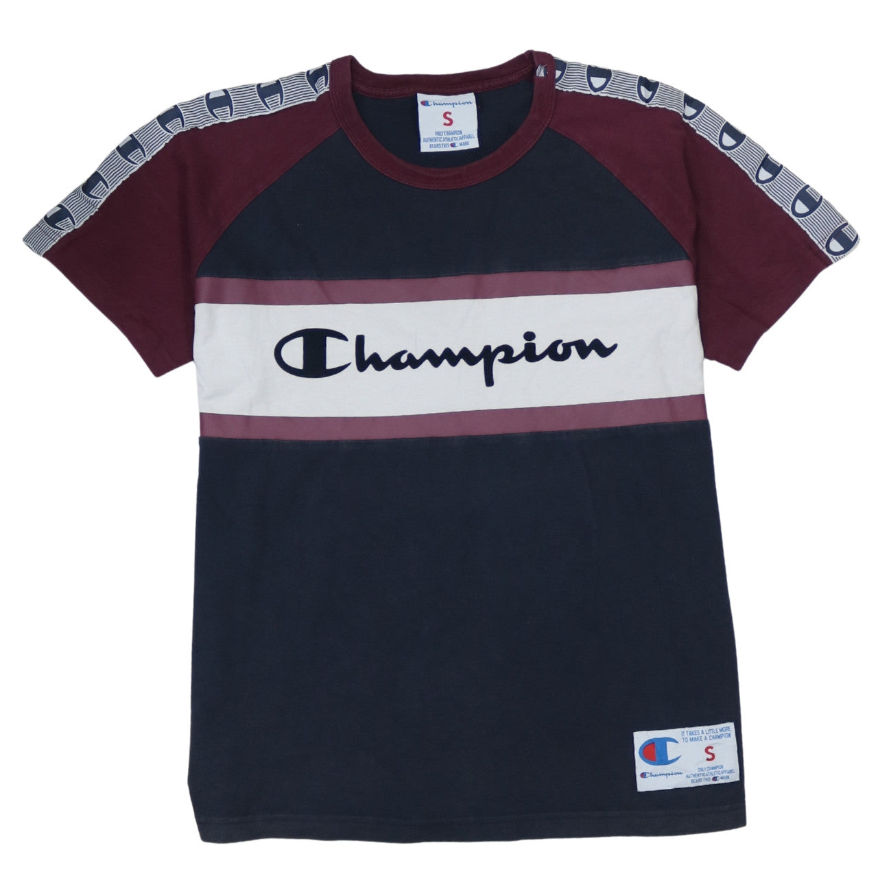 Champion Men's Multicolour S Crew Neck Retro Logo T-Shirt