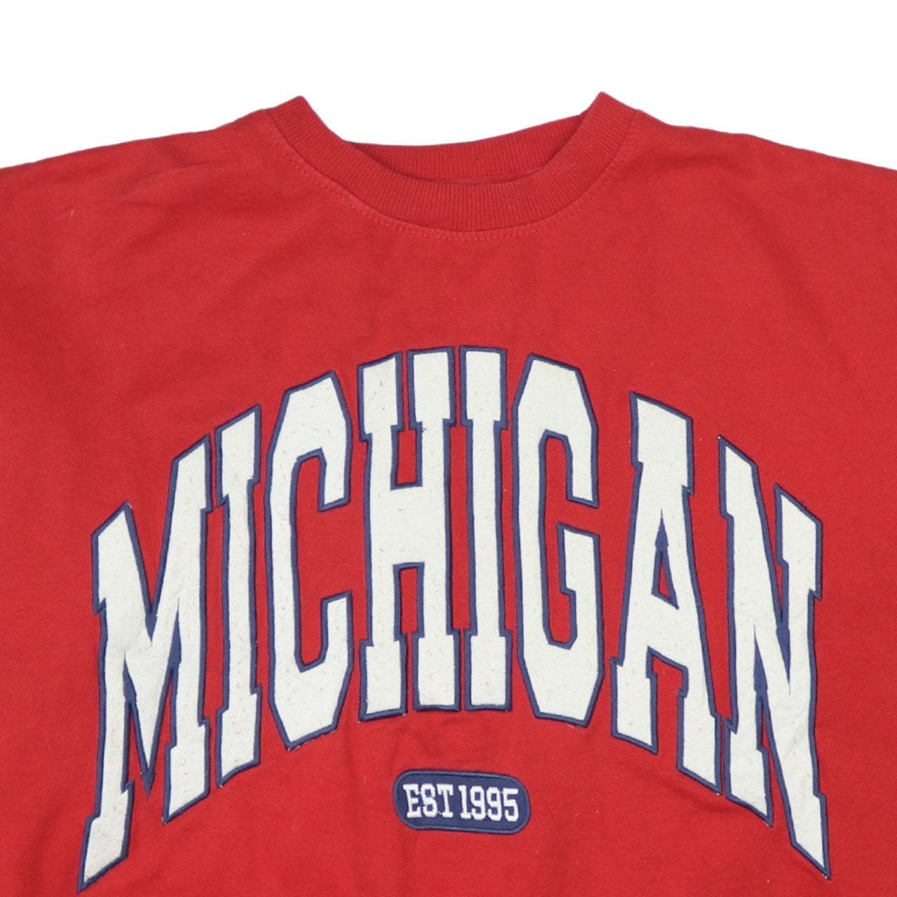 Pep&Co Womens Red Michigan Graphic Pullover Sweatshirt Size S 8-10