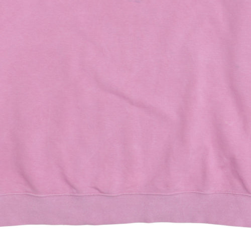 Nike Women Pink Pullover Sweatshirt 2XL Cotton Blend Dri-Fit Logo