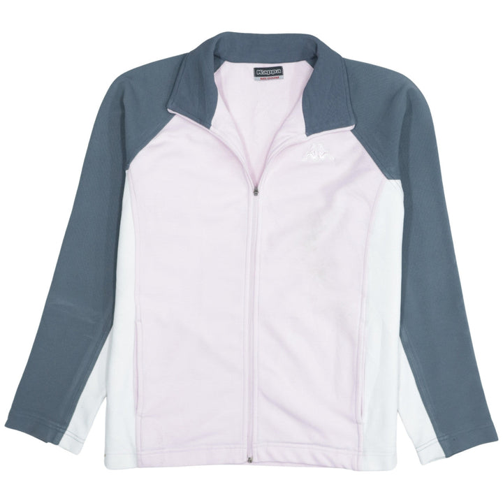 Kappa Women's Pink & Grey Colourblock Track Jacket Size M