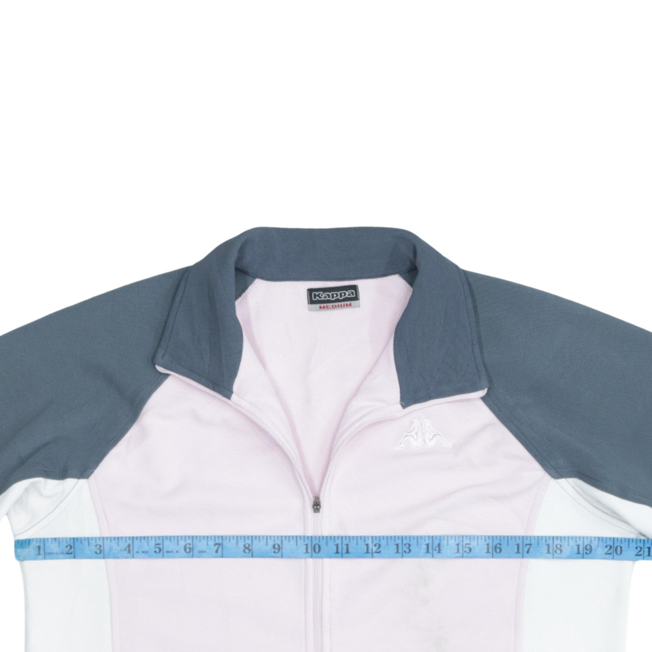 Kappa Women's Pink & Grey Colourblock Track Jacket Size M