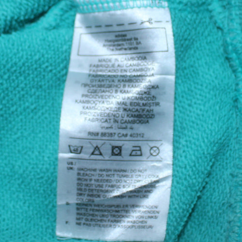 Adidas Womens Blue Crew Neck Pullover Sweatshirt Size 10 UK