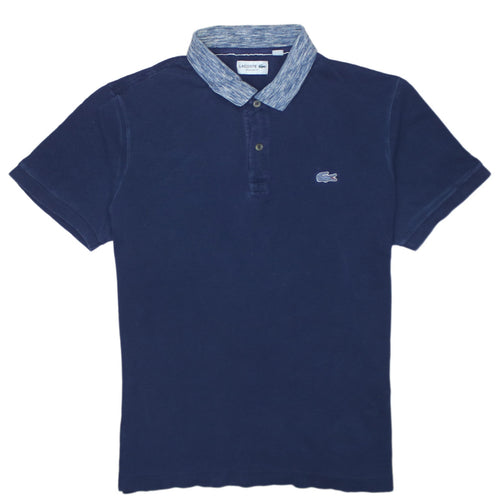 Lacoste Mens Blue Regular Fit Cotton Polo Shirt L