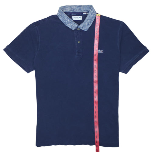 Lacoste Mens Blue Regular Fit Cotton Polo Shirt L