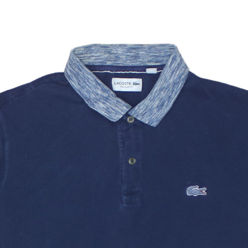 Lacoste Mens Blue Regular Fit Cotton Polo Shirt L