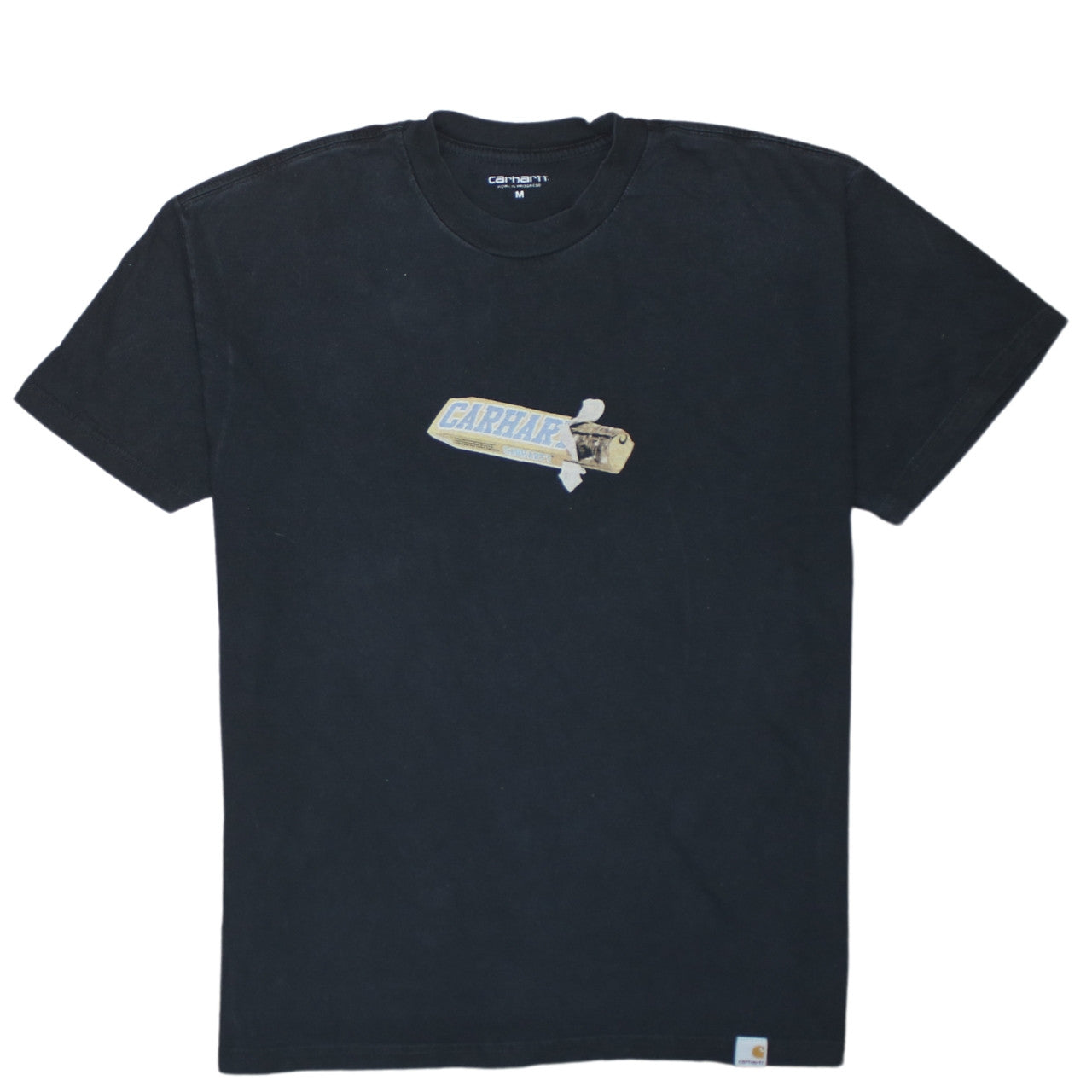 Carhartt WIP Men’s Black Graphic Cotton Regular Fit T-Shirt Size M