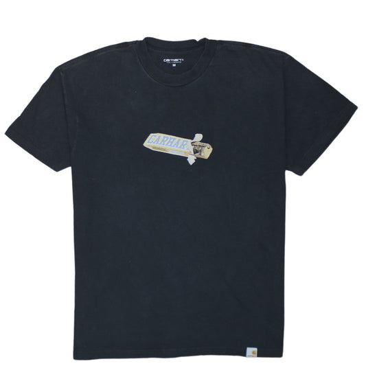 Carhartt WIP Men’s Black Graphic Cotton Regular Fit T-Shirt Size M