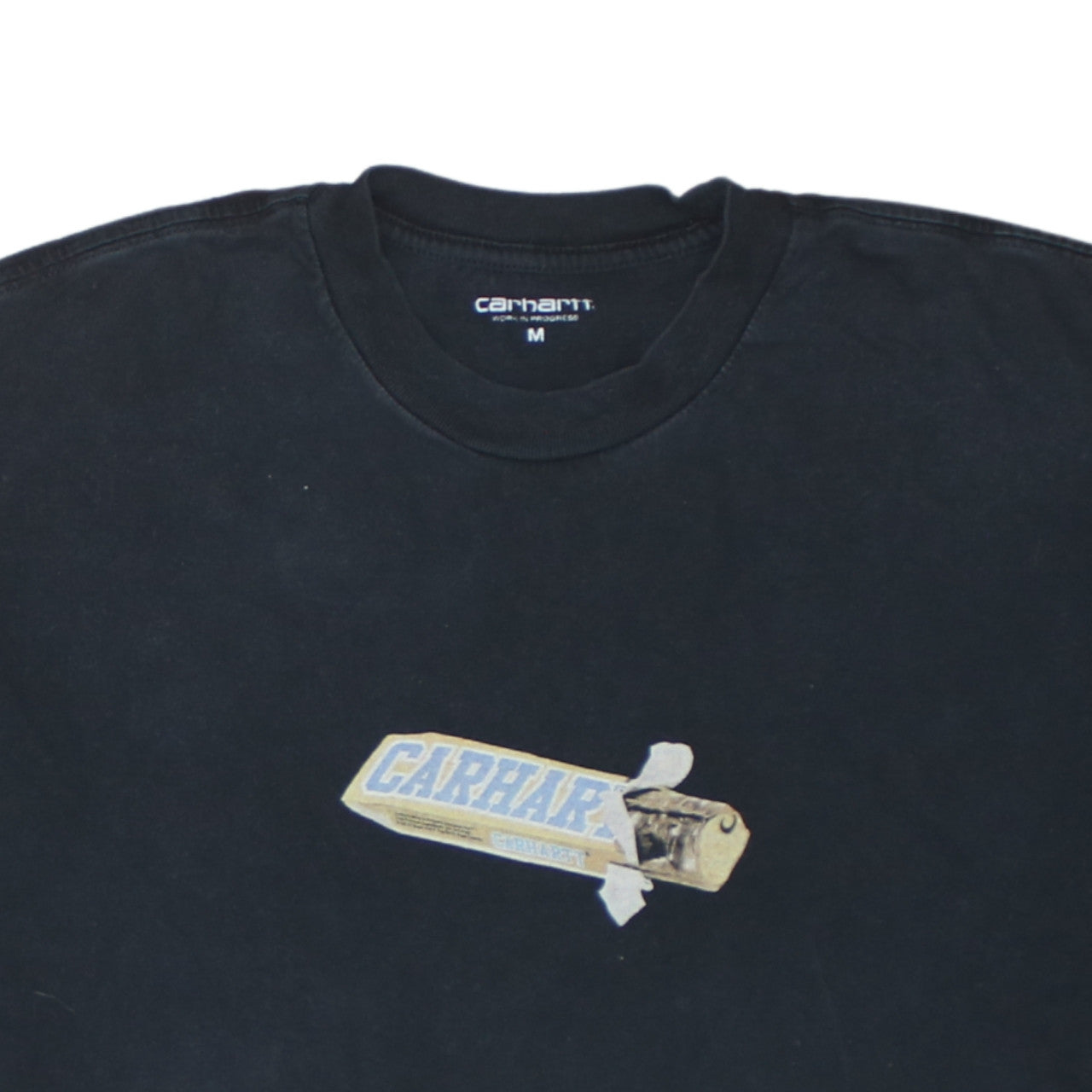Carhartt WIP Men’s Black Graphic Cotton Regular Fit T-Shirt Size M