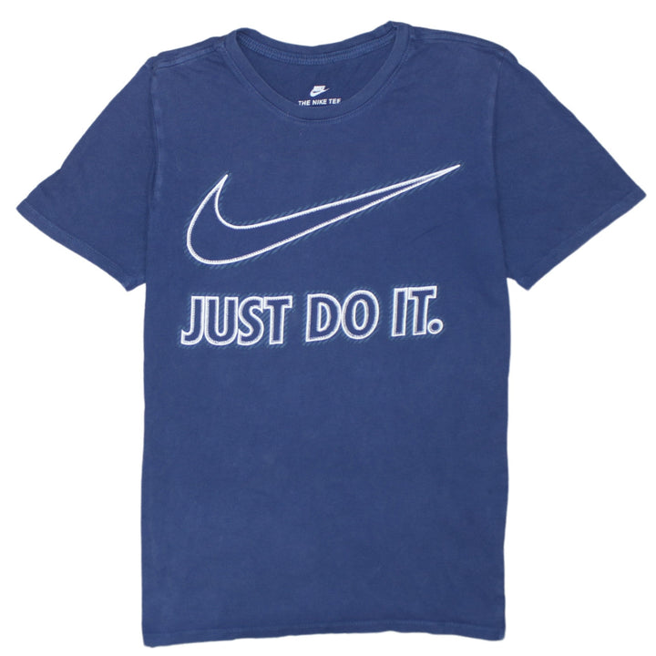 Nike Men's Blue Cotton Athletic Fit Just Do It T-Shirt Size S