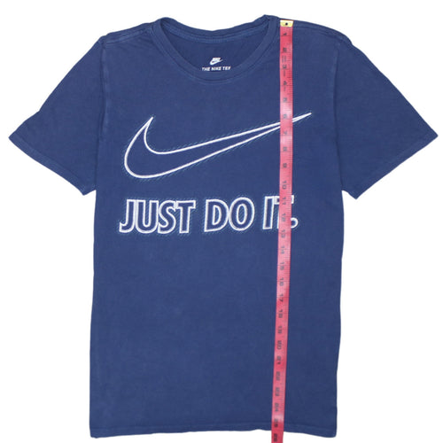Nike Men's Blue Cotton Athletic Fit Just Do It T-Shirt Size S