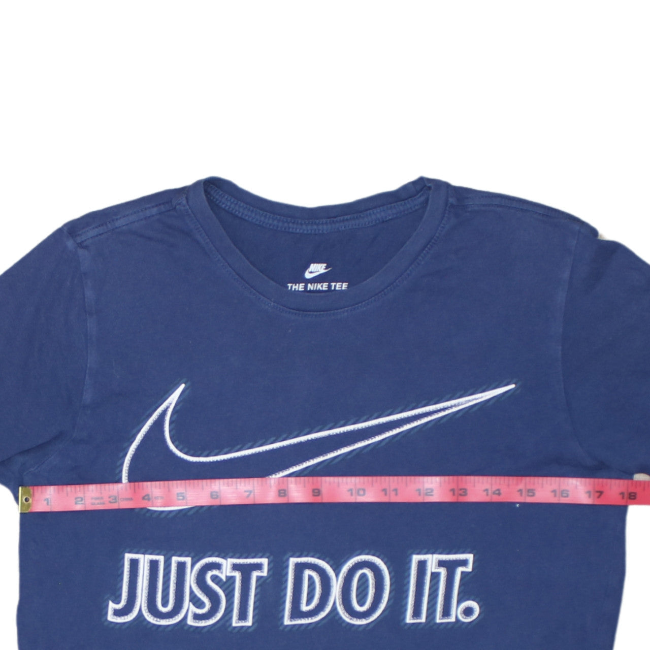 Nike Men's Blue Cotton Athletic Fit Just Do It T-Shirt Size S