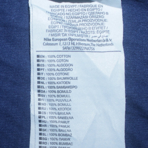 Nike Men's Blue Cotton Athletic Fit Just Do It T-Shirt Size S