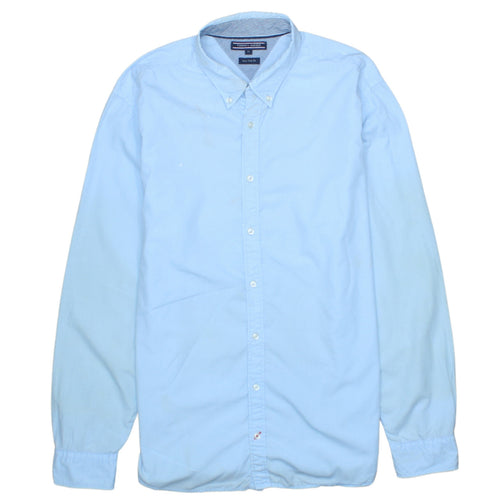 Tommy Hilfiger Men’s Blue XL Button-Up Long Sleeve Oxford Shirt