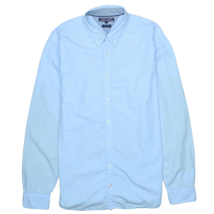 Tommy Hilfiger Men’s Blue XL Button-Up Long Sleeve Oxford Shirt