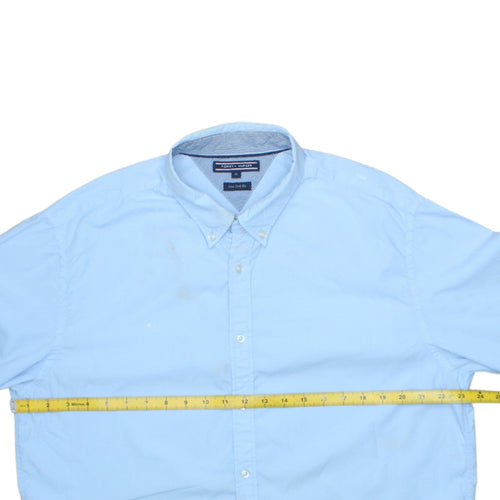 Tommy Hilfiger Men’s Blue XL Button-Up Long Sleeve Oxford Shirt