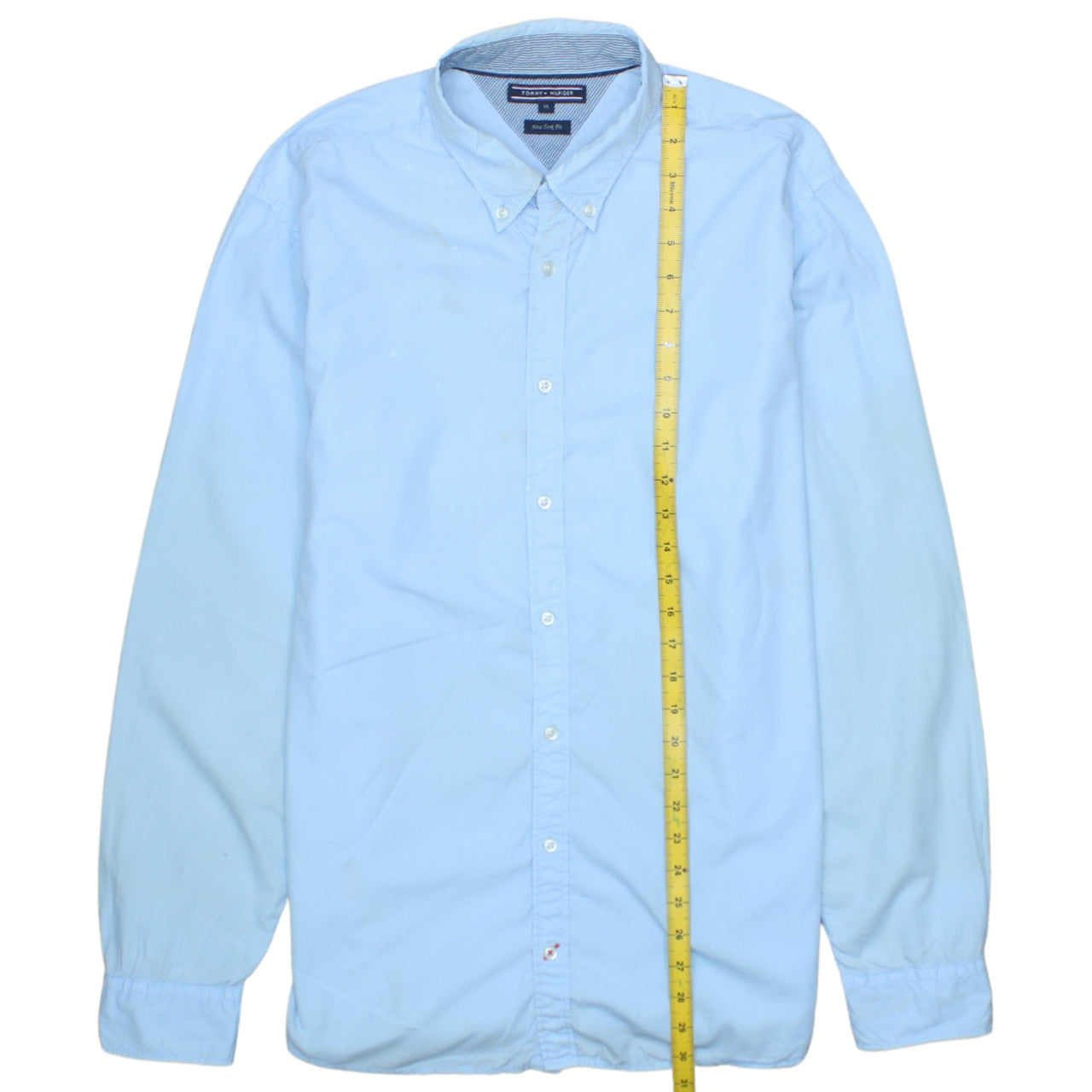 Tommy Hilfiger Men’s Blue XL Button-Up Long Sleeve Oxford Shirt