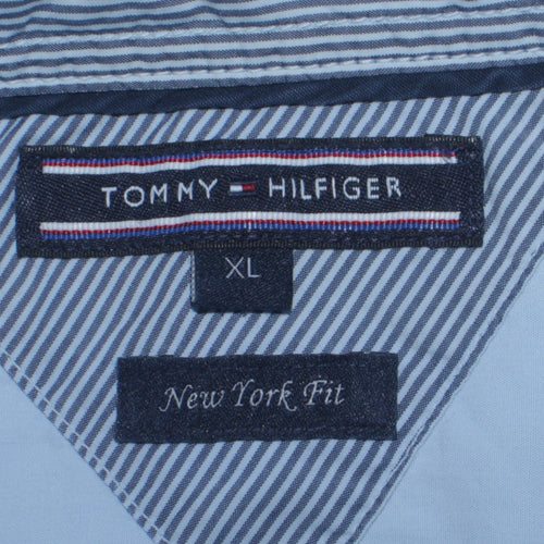 Tommy Hilfiger Men’s Blue XL Button-Up Long Sleeve Oxford Shirt