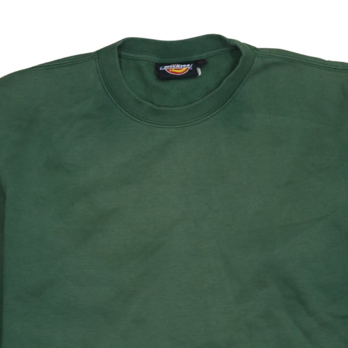 Dickies Mens Green XL Pullover Sweatshirt Crew Neck Fleece Casual
