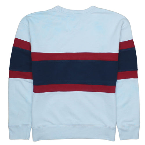 Hollister Men’s Multicoloured Striped Crew Neck Sweatshirt M