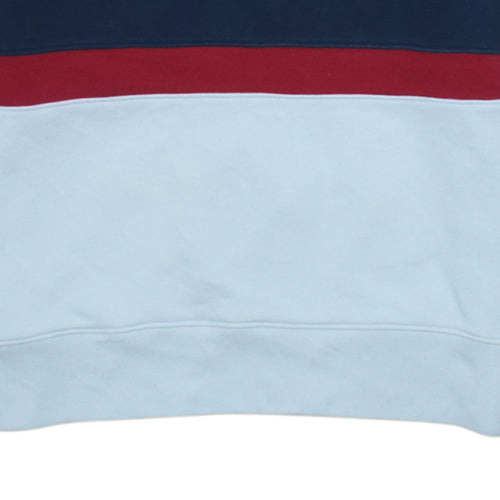 Hollister Men’s Multicoloured Striped Crew Neck Sweatshirt M