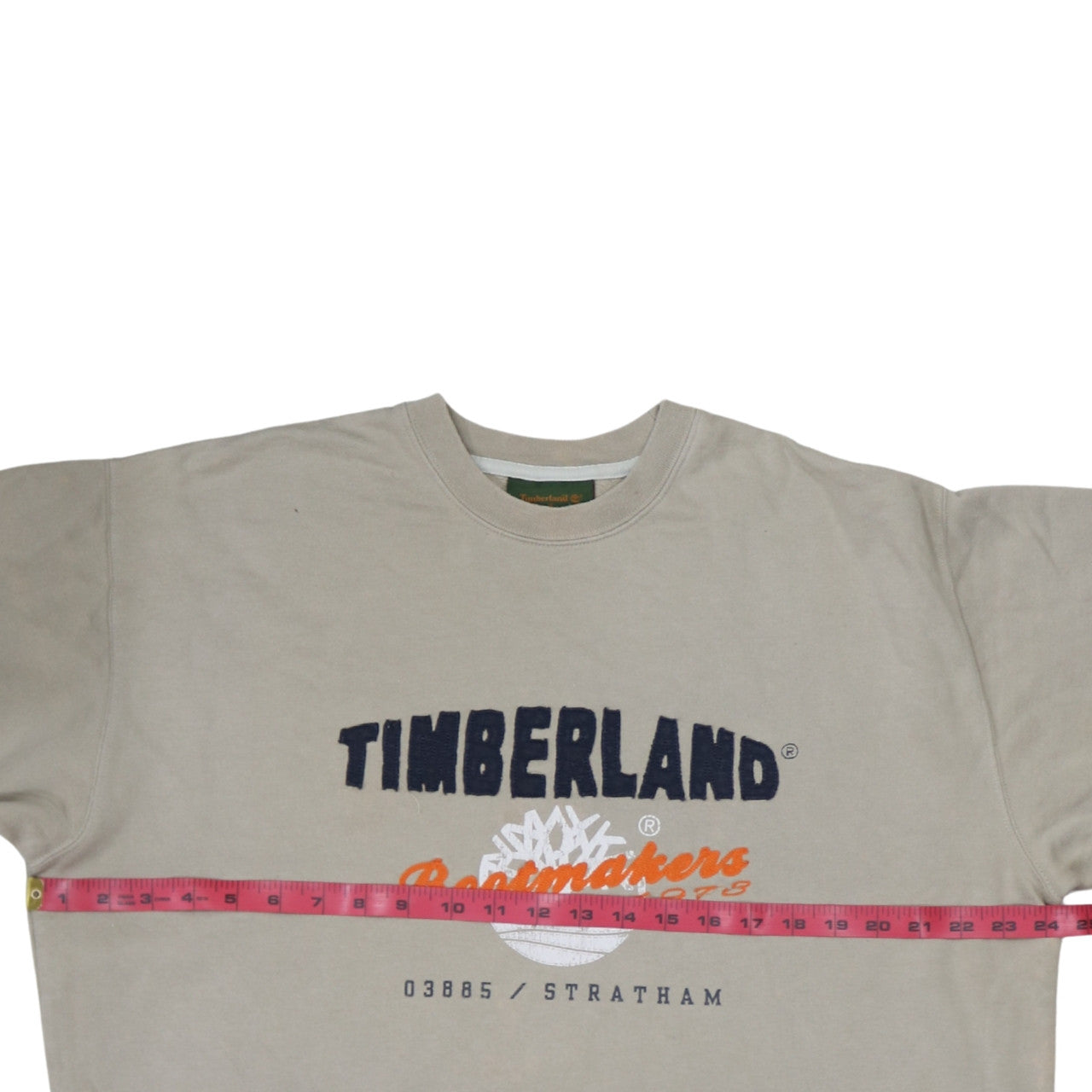 Timberland Women's Beige Embroidered Sweatshirt Size 16 Cotton Pullover