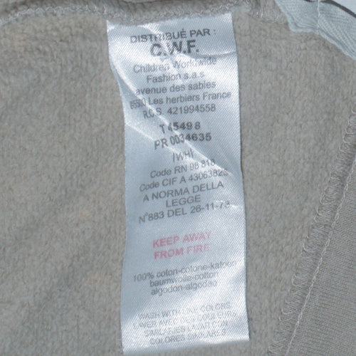 Timberland Women's Beige Embroidered Sweatshirt Size 16 Cotton Pullover