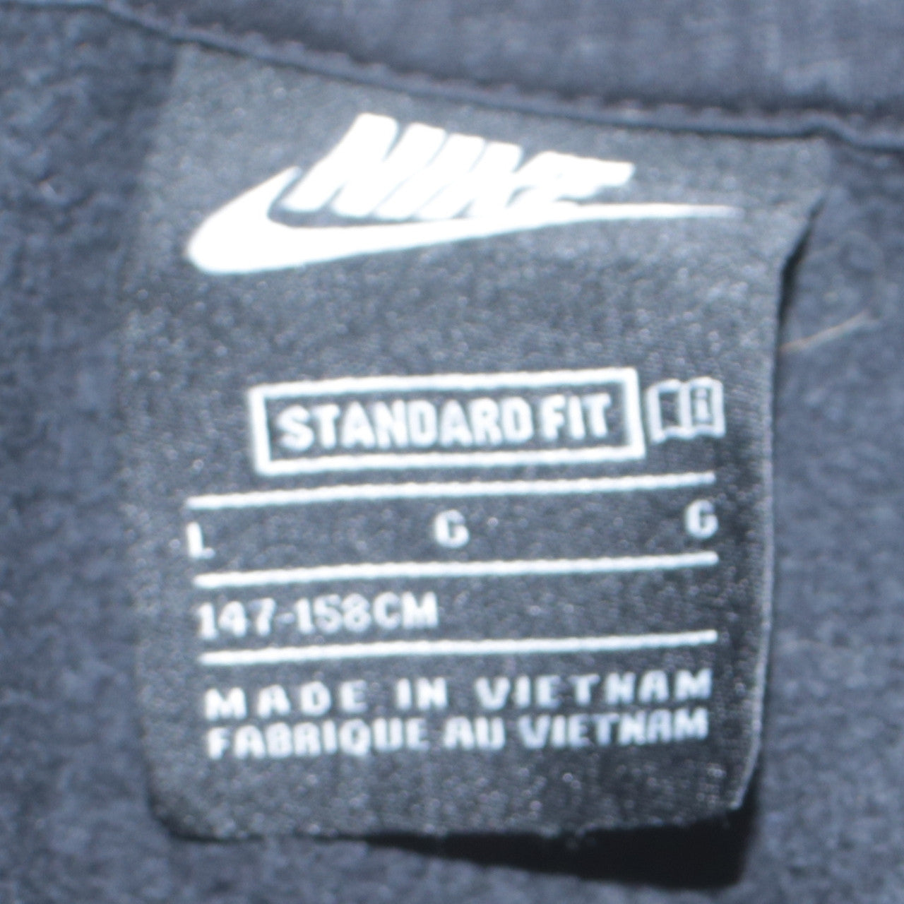 Nike Boys Black Pullover Hoodie 13-14 Years Standard Fit Logo Fleece Jumper