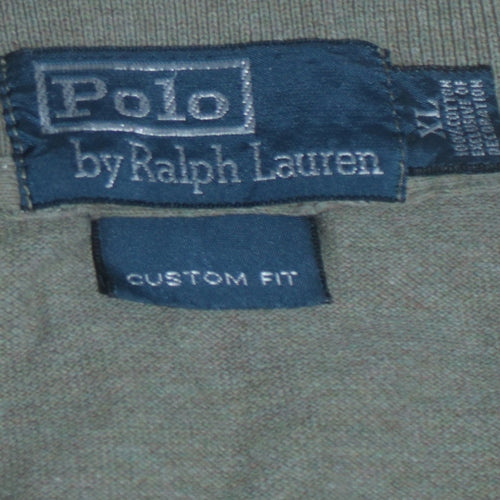 Ralph Lauren Men's Green Long Sleeve Cotton Polo Shirt XL